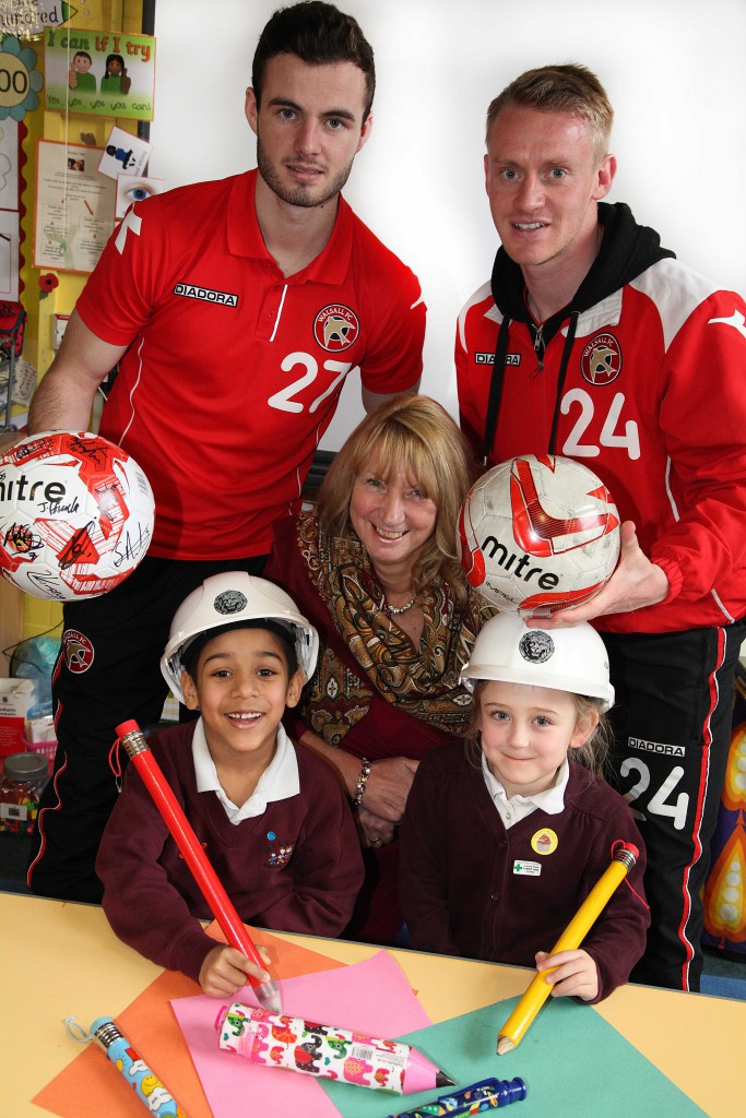 Walsall art competition is kicked-off by football stars image