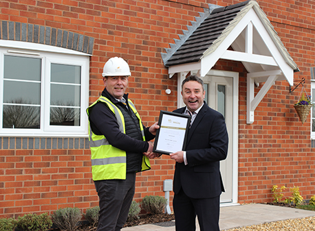 Walton Homes receives recognition award for site management and workmanship image
